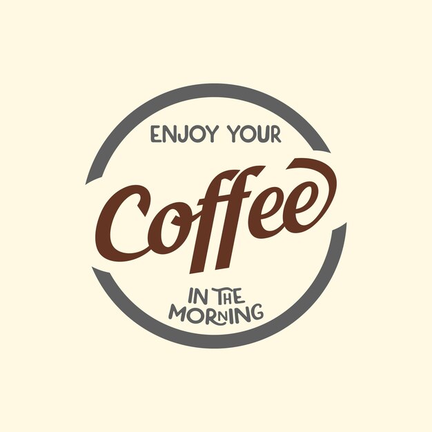 Coffee lettering design for t shirt