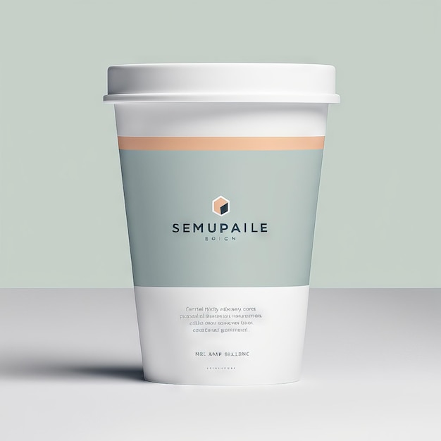 Vector coffee mug mockup on the background of a white color with cup 3d rendering