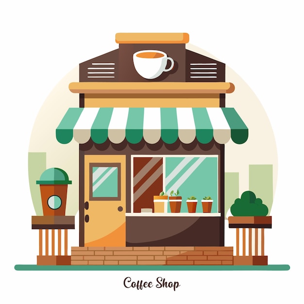 Vector coffee shop vector illustration