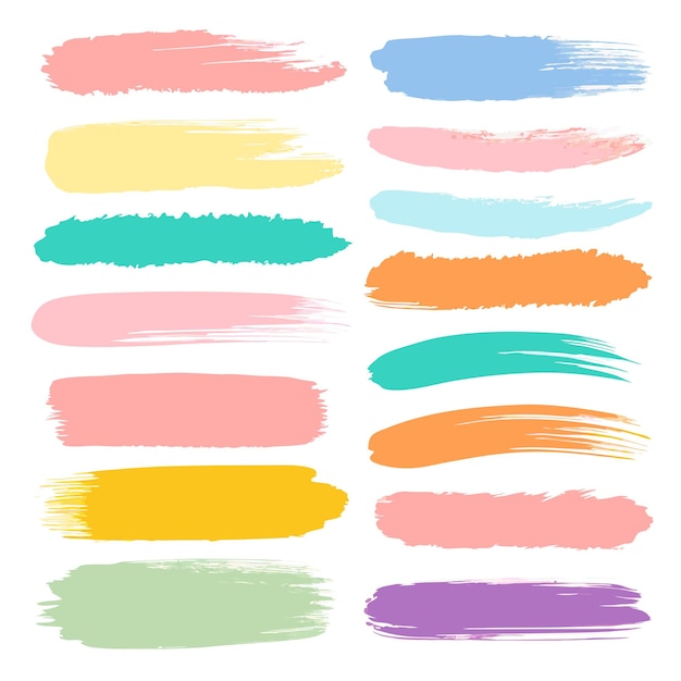 Vector a collage of different colored pastel colors