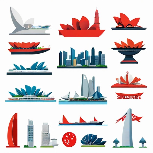 Vector a collection of boats and boats with the word hong kong on them