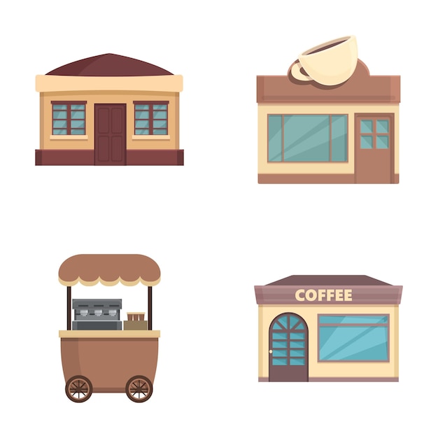 Vector collection of coffee shop illustrations