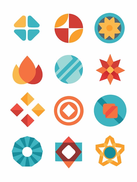 Vector a collection of colorful icons including one that says  the other