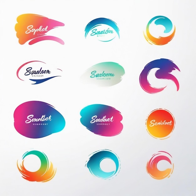 Vector a collection of colorful logos with the word  mac  on the bottom