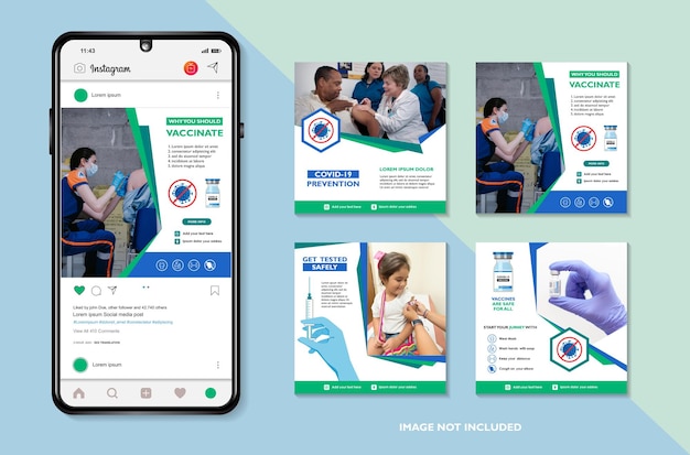 Коллекция вакцины covid19 в соцсетях публикуется вакцина против covid19 для социализации