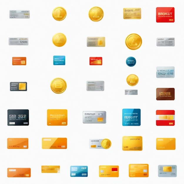 Vector a collection of different credit cards including one that says  credit cards