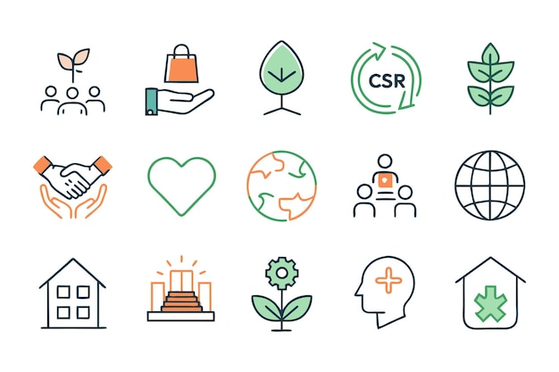 a collection of icons including the logo for the companys eco