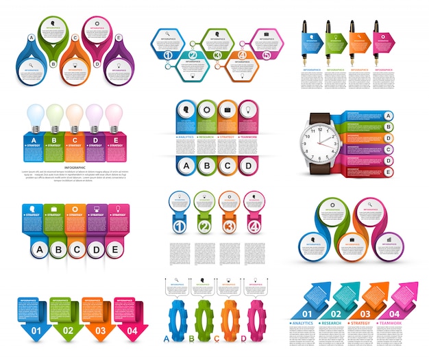 Vector collection infographics. 