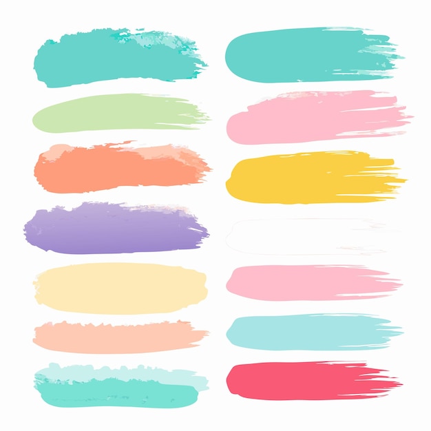 Vector a collection of pastel colors with a few colors