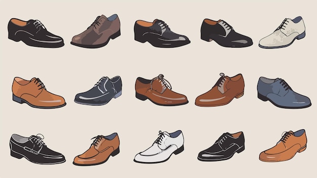 Vector a collection of shoes from the companys collection