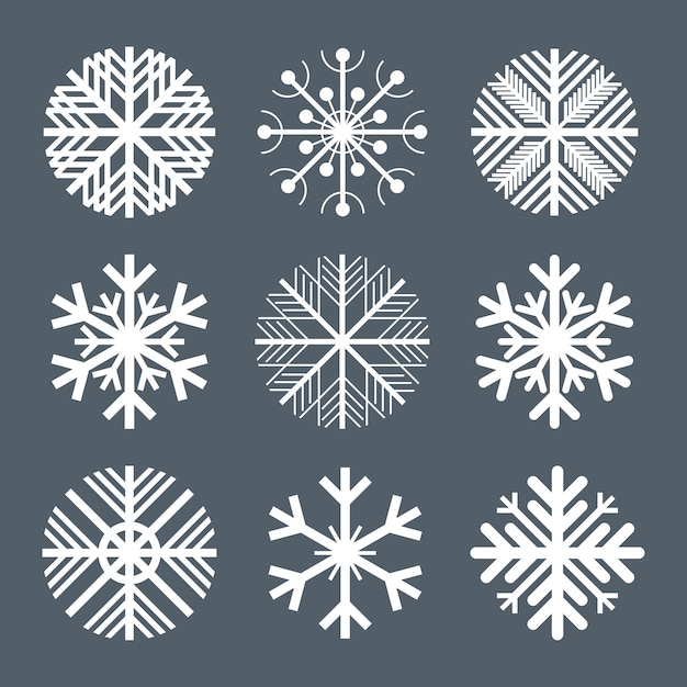 Collection of snowflakes