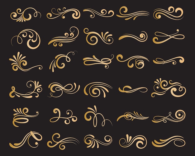 Vector collection of swirl designs