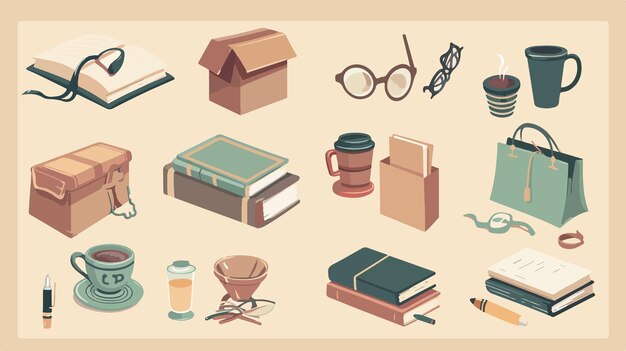 Vector collection of various elements