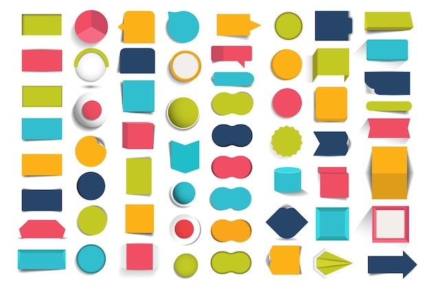 Collections of infographics design buttons elements Vector illustration