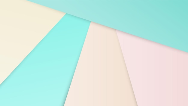 Colored paper background with geometric shapes in pastel colours