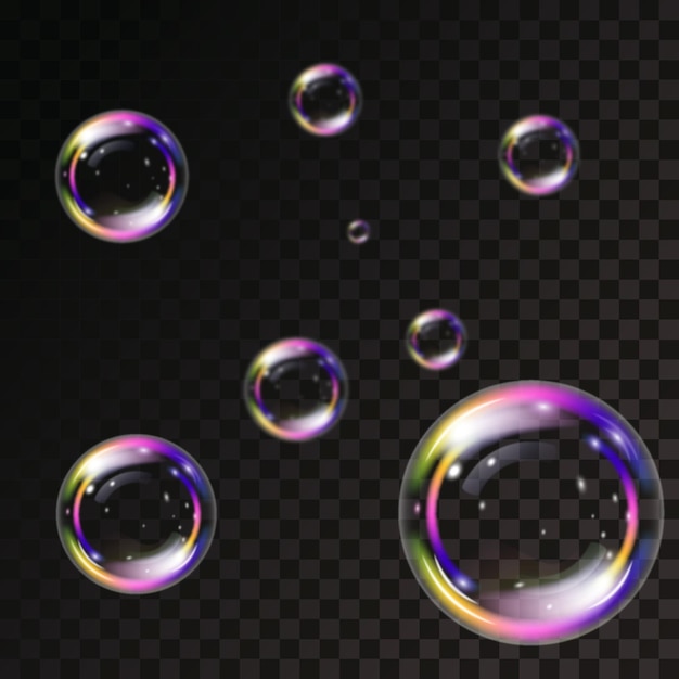 colored soap bubble