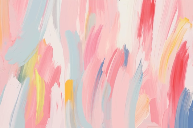 Colorful abstract brush strokes painting