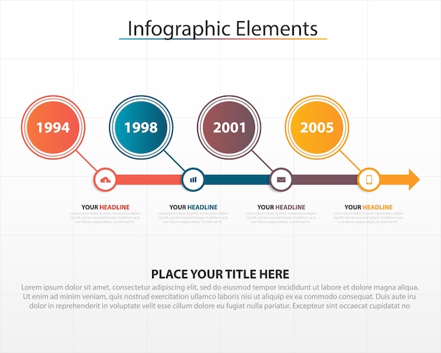 colorful abstract business infographic template 