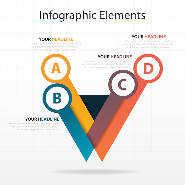 colorful abstract business infographic template 