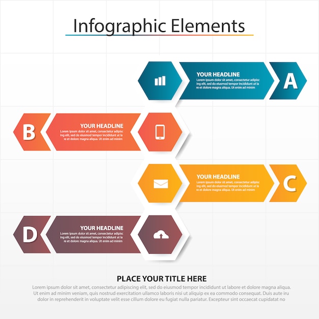 colorful abstract business infographic template 