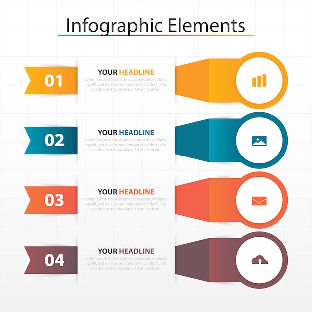 colorful abstract business infographic template 