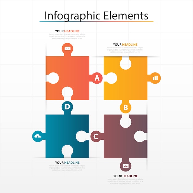 colorful abstract business infographic template 