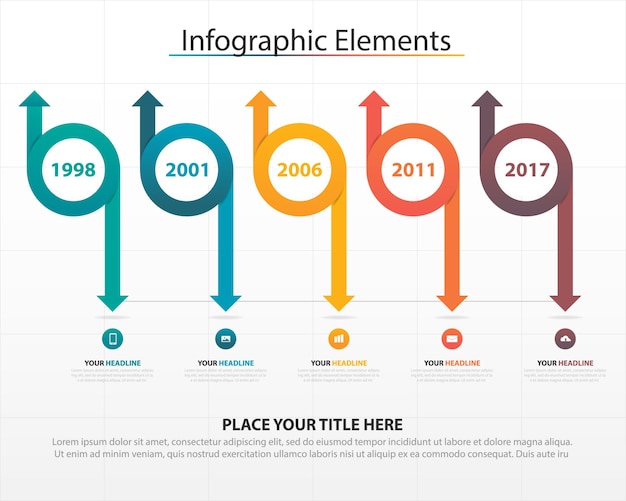 colorful abstract business infographic template 