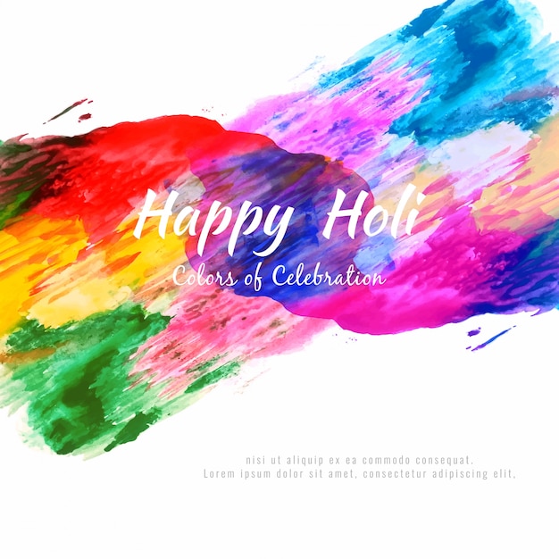 Vector colorful background of happy holi festival