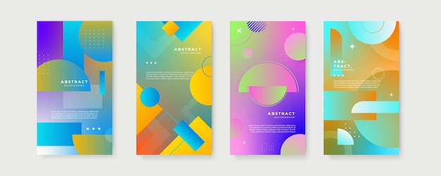 Colorful background with abstract geometric shapes for poster banner flier design