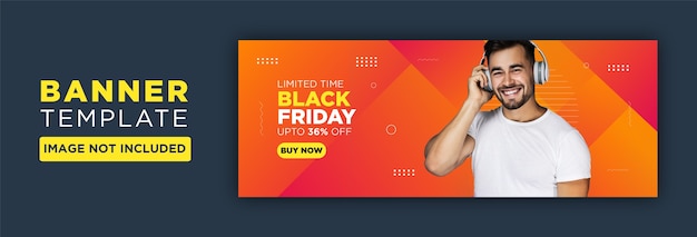 Colorful banner for black friday