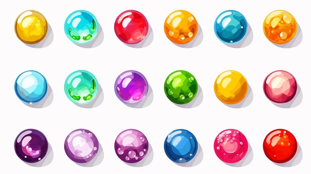 Vector colorful beads mix icon vector illustration