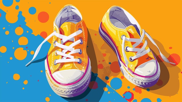 Vector colorful childs shoes vector illustration