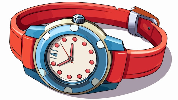 Vector colorful childs wrist watch illustration for time concept