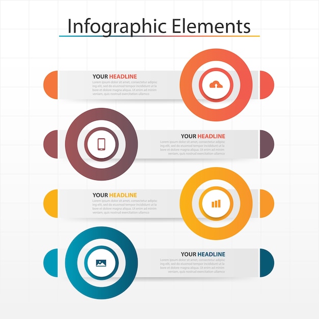 Colorful circle business Infographics elements