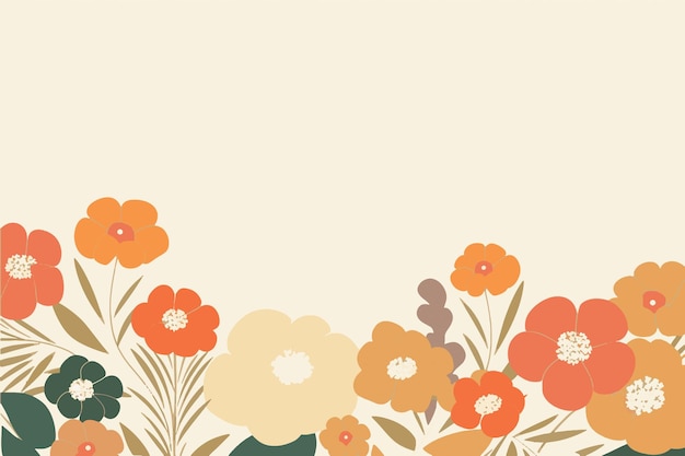 Vector colorful floral background illustration