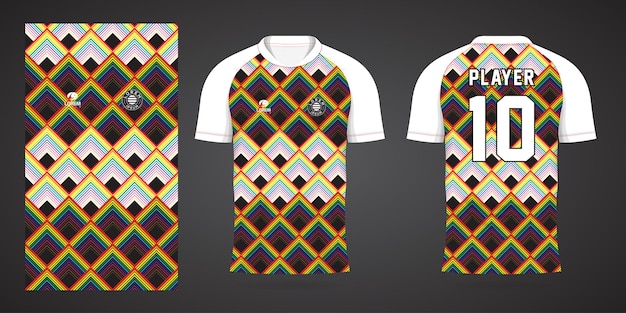 colorful football jersey sport design template