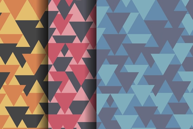 Vector colorful geometric seamless pattern background from vector abstract triangles fashionable