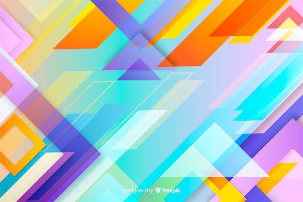 Vector colorful gradient geometric shapes background