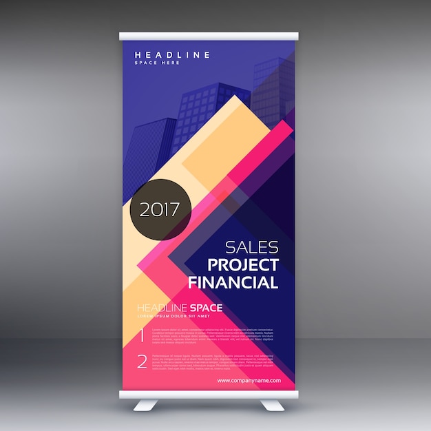 Colorful roll up banner design