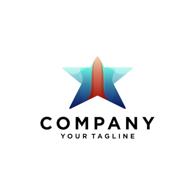 colorful star logo design