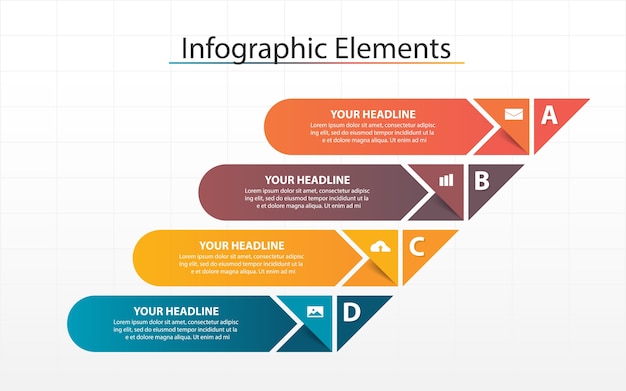 カラフルな三角形ビジネスInfographics要素