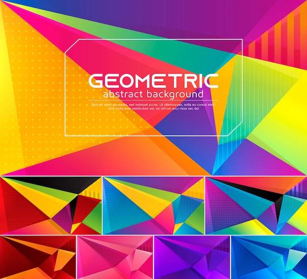 Vector colorful vector geometric abstract background