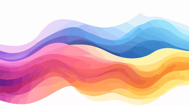 Colorful Waves Background Design with Modern Flat Vector Art