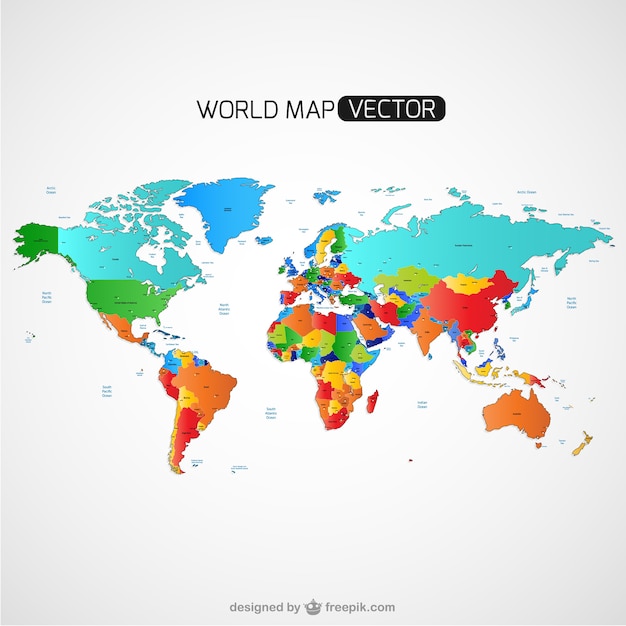 Colorful world map