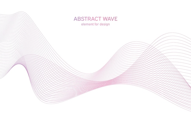 Colorfull abstract wave element for design