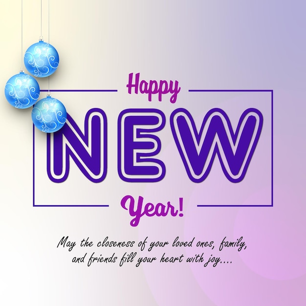 colorfull new year greeting card template