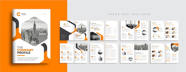 Company profile template corporate brochure layout design business brochure template design