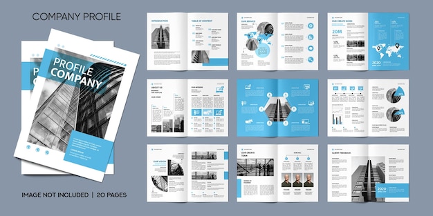 Vector company profile template