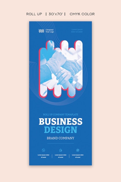 Vector company roll up banner