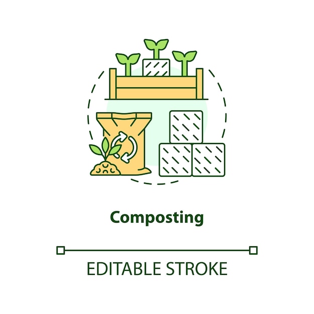 Composting concept icon